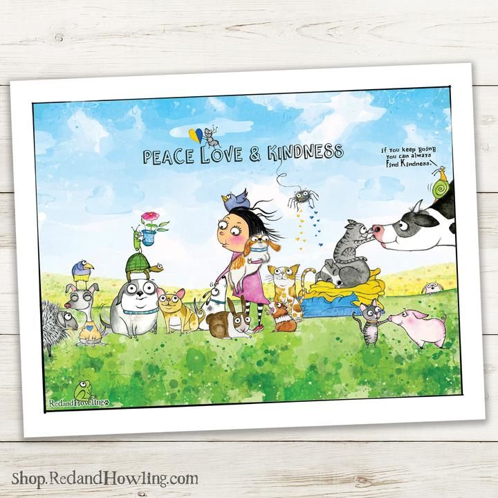 Help Ukraine! "Peace Love & Kindness" Archival GiclÃ©e