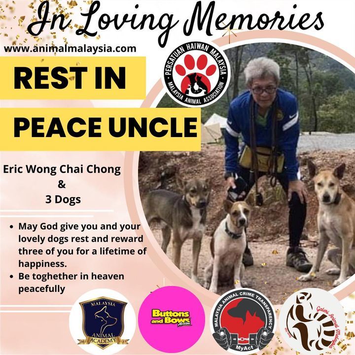 Salam Takziah Uncle Eric Ng Chay Diok 3 Anjing Set..