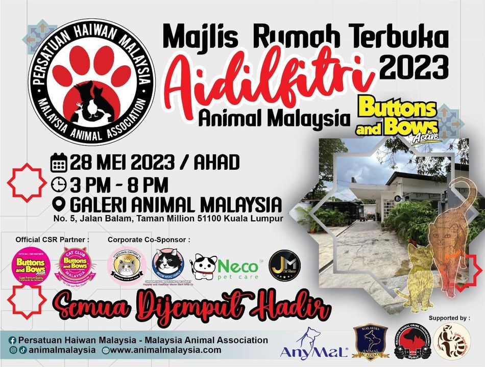 Rumah Terbuka Aidilfitri Animal Malaysia – Buttons..