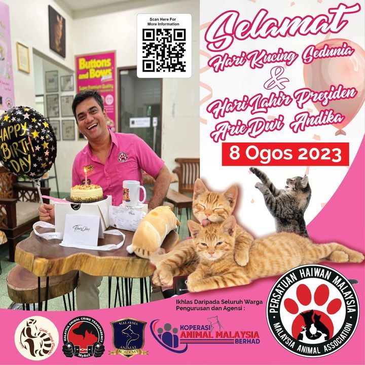 8 Ogos. Selamat Hari Kucing Sedunia Dan Selamat Ha..