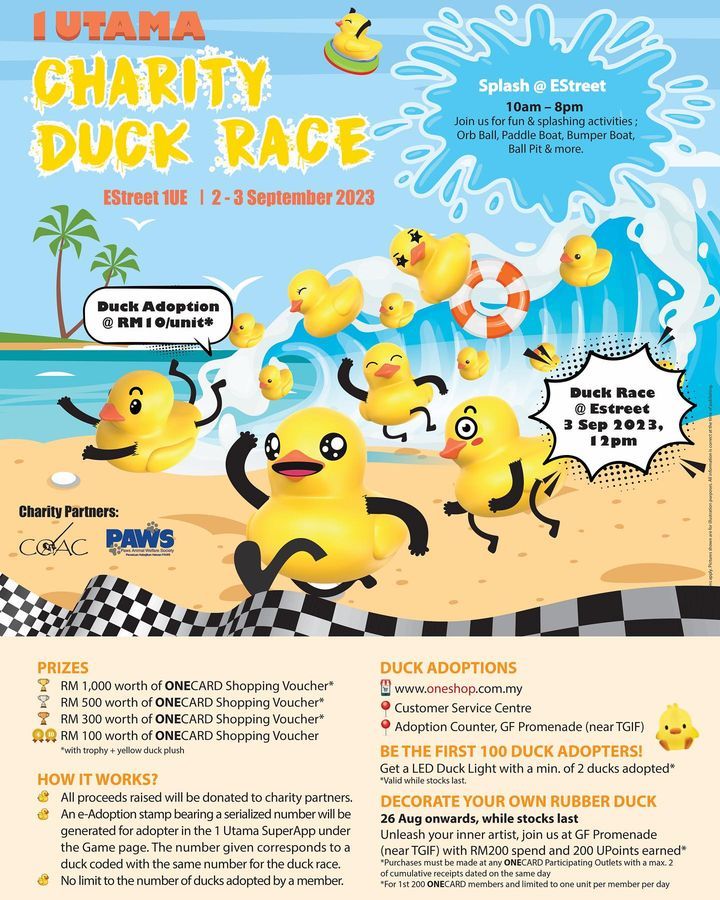 The 1 Utama Charity Duck Race Event Is Happening. ..