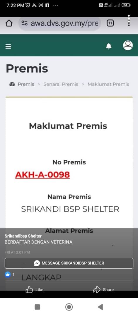Rekod Rasmi Jabatan Perkhidmatan Veterinar Dvs Han..