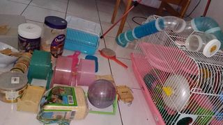 Hamster Cage And Toys Accessories - 